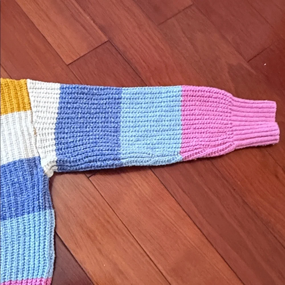Colorful Striped Girls Sweater